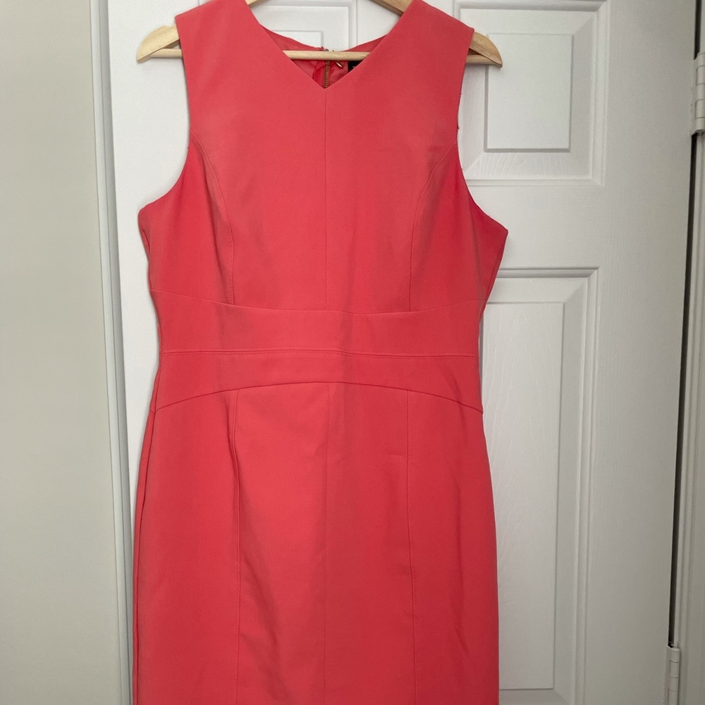 White House black market coral sheath dress